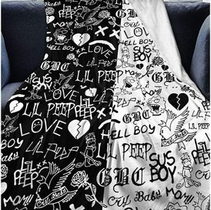 Lil peep Love fleece throw blanket